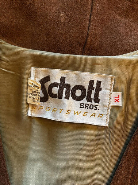 1970's Schott Fringe Suede Vest