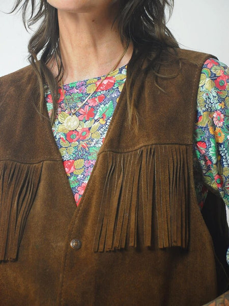 1970's Schott Fringe Suede Vest