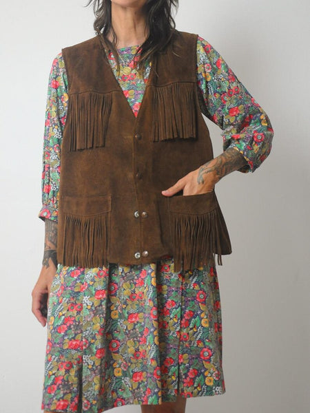 1970's Schott Fringe Suede Vest