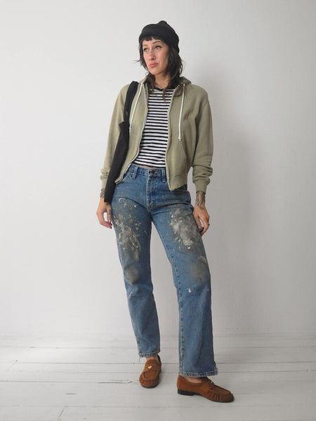 70's Faded Cropped Hoodie