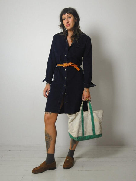 LL Bean Corduroy Shirt Dress
