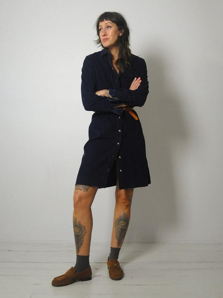 LL Bean Corduroy Shirt Dress