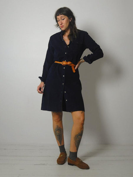 LL Bean Corduroy Shirt Dress