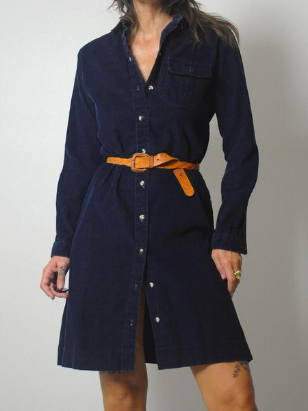 LL Bean Corduroy Shirt Dress