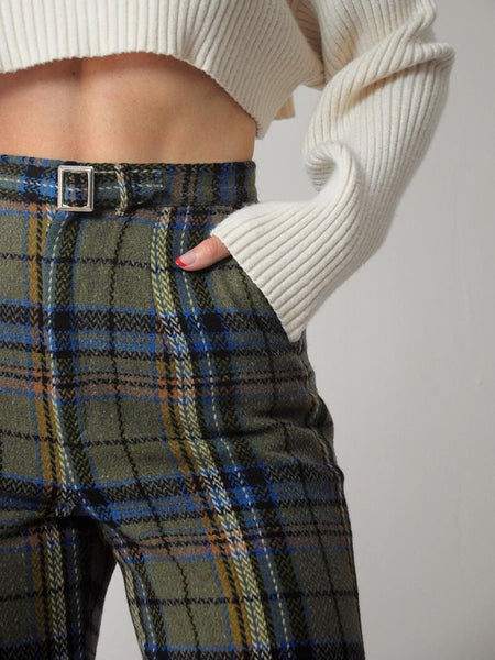 1950's Plaid Wool Shorts