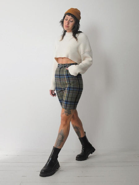 1950's Plaid Wool Shorts
