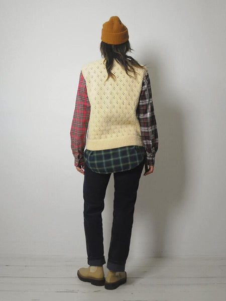 1980's Pointelle Knit Sweater Vest