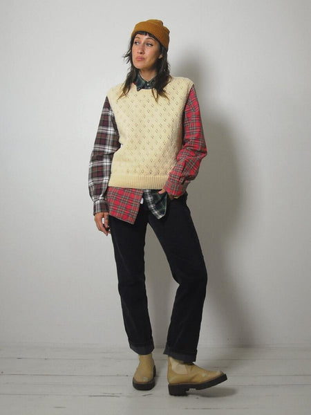 1980's Pointelle Knit Sweater Vest