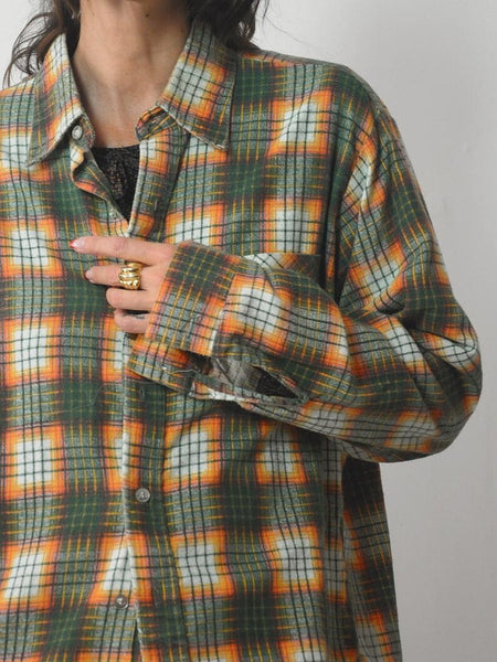 1970's Soft Faded Plaid Flannel