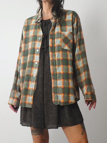 1970's Soft Faded Plaid Flannel