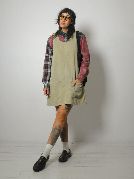 90's Corduroy Jumper Dress