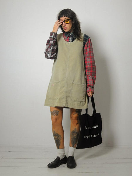90's Corduroy Jumper Dress