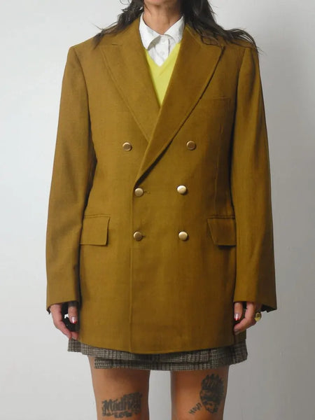 1960's Ochre Woven Blazer
