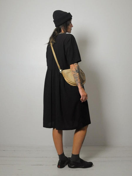 1970's Coach Bone Leather Crescent Bag