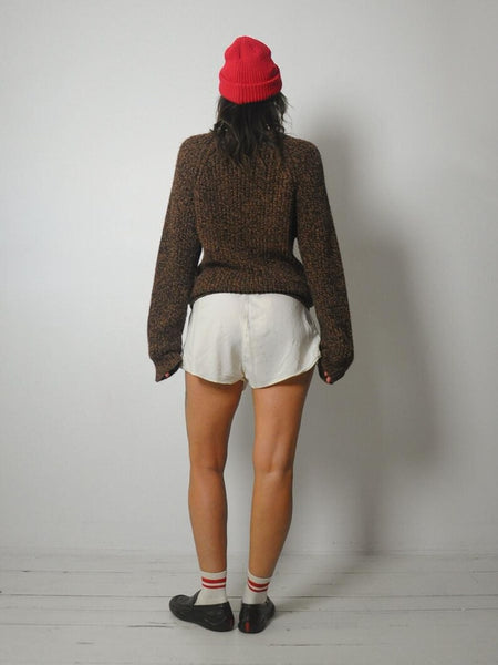 80's Brown Marled Sweater