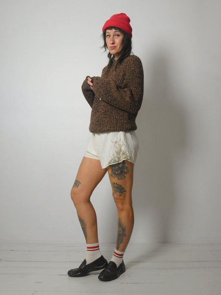 80's Brown Marled Sweater