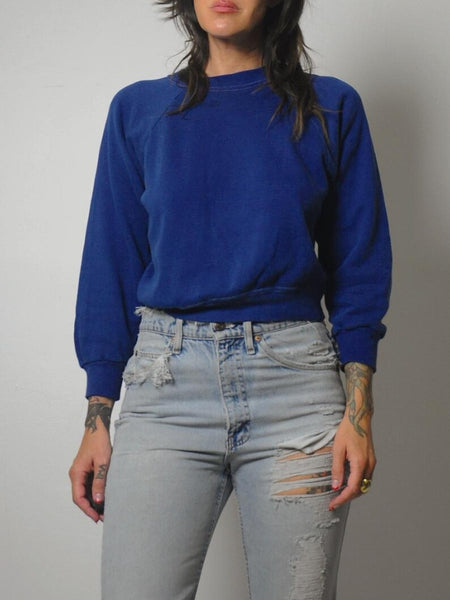 1960's Faded Navy Blank Sweatshirt