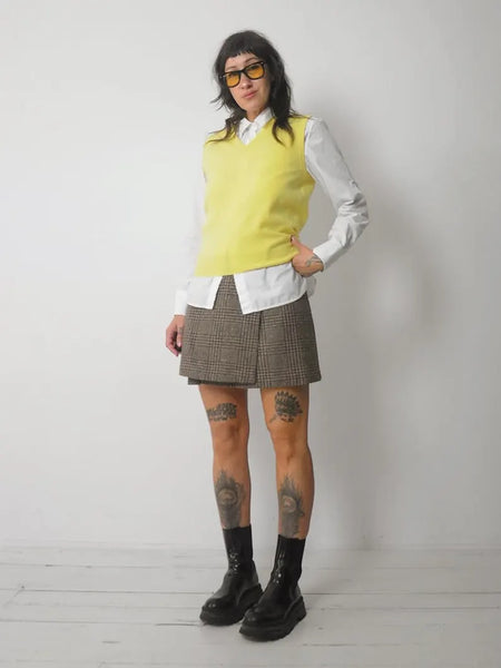 1970's Butter Yellow Lambswool Sweater Vest