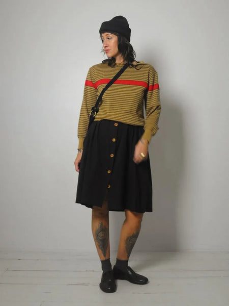 80's Autumn Striped Sweater
