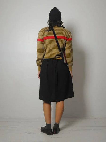 80's Autumn Striped Sweater