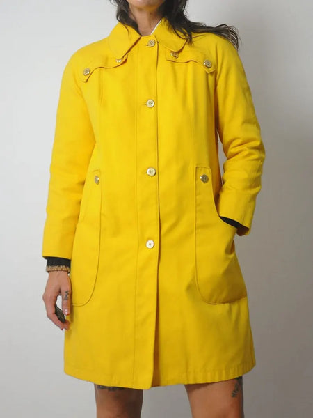 1960's Yellow Canvas Raincoat