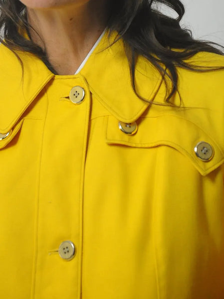 1960's Yellow Canvas Raincoat
