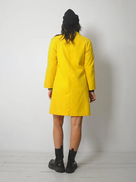 1960's Yellow Canvas Raincoat