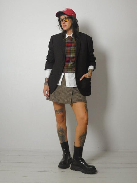 1970's Charcoal Wool Tweed Blazer