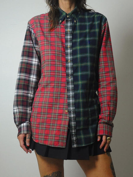 Patchwork Plaid Ralph Lauren Unisex Shirt