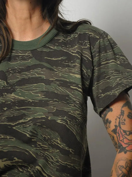 80's Thin Tiger Stripe Camo Tee