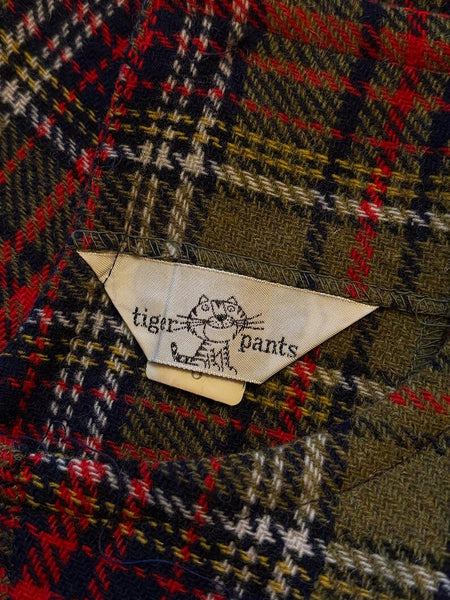 1960's Tartan Plaid Wool Vest