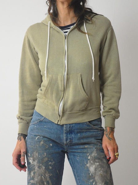 70's Faded Cropped Hoodie
