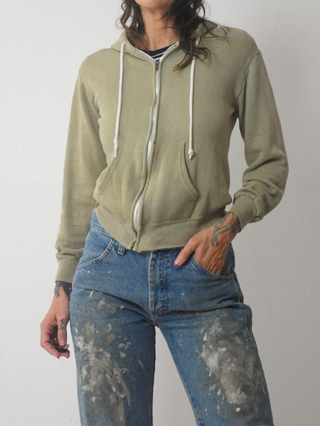 70's Faded Cropped Hoodie
