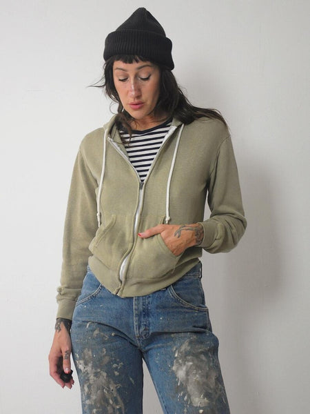 70's Faded Cropped Hoodie