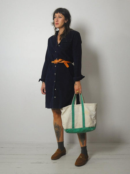 LL Bean Corduroy Shirt Dress