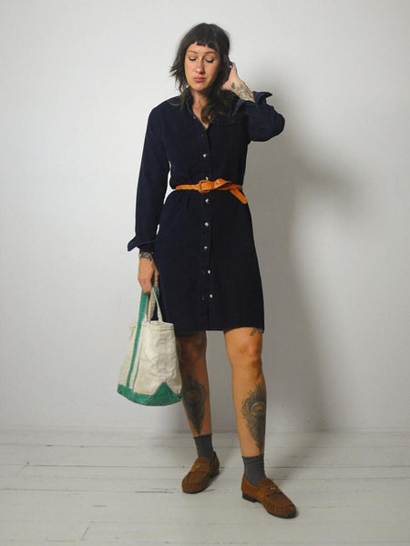 LL Bean Corduroy Shirt Dress