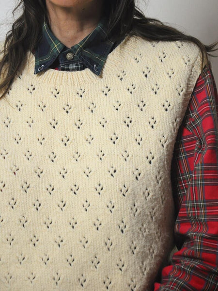 1980's Pointelle Knit Sweater Vest