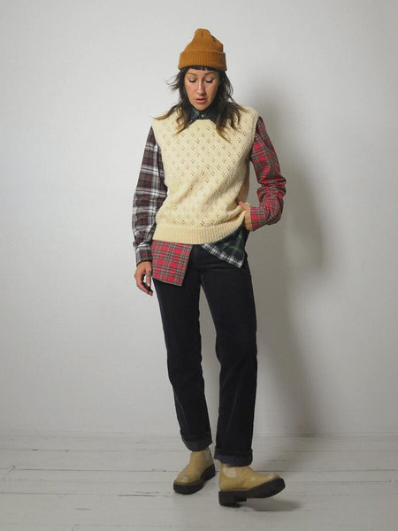 1980's Pointelle Knit Sweater Vest