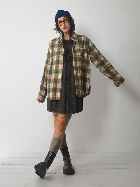 1970's Soft Faded Plaid Flannel