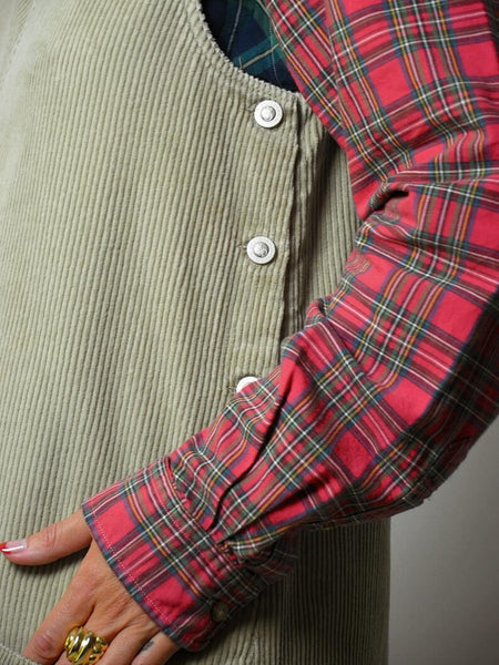 90's Corduroy Jumper Dress
