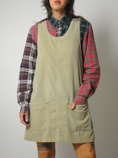 90's Corduroy Jumper Dress