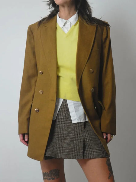 1960's Ochre Woven Blazer