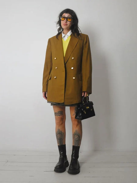 1960's Ochre Woven Blazer