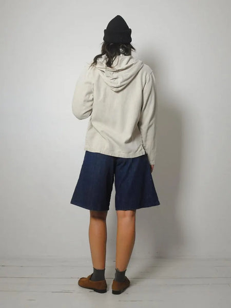 1980's Flax Canvas Hooded Jacket