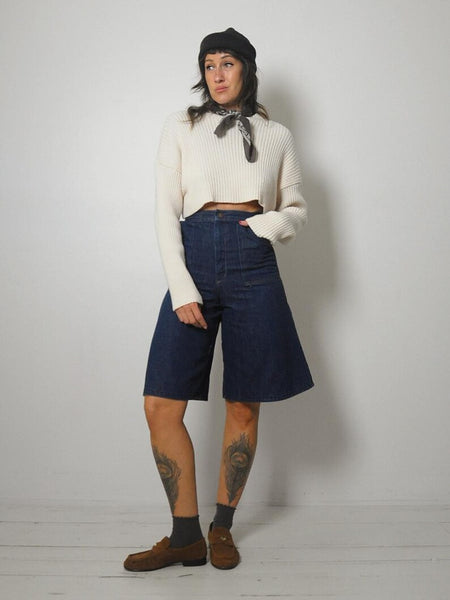 1970's Indigo Jort Gauchos 25" Waist