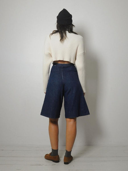 1970's Indigo Jort Gauchos 25" Waist