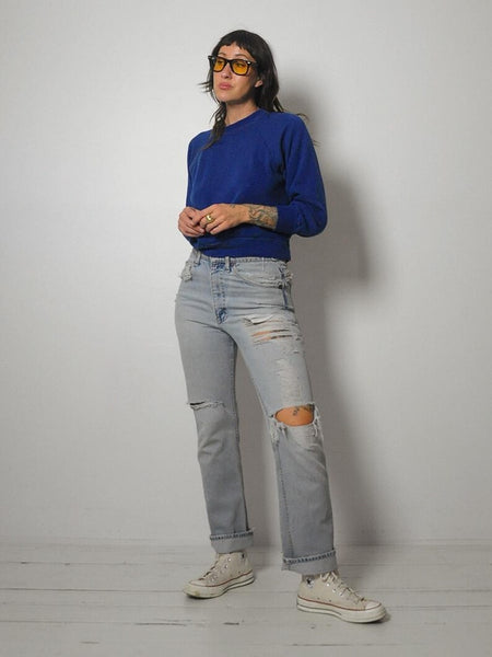 1960's Faded Navy Blank Sweatshirt
