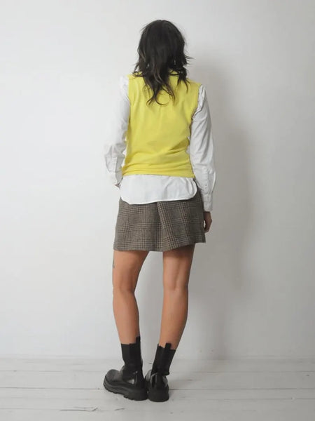1970's Butter Yellow Lambswool Sweater Vest