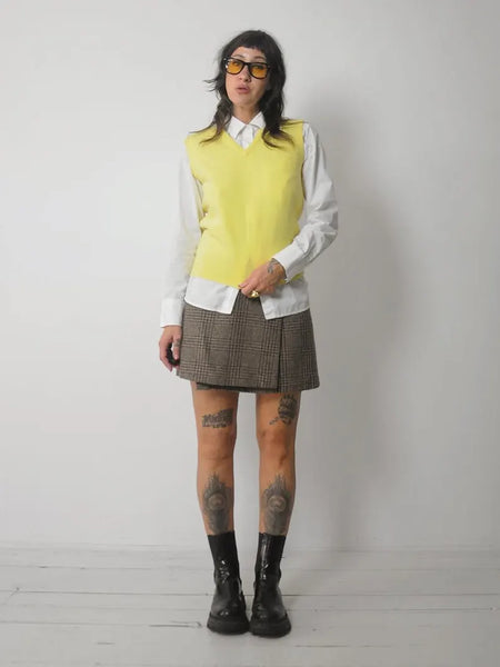 1970's Butter Yellow Lambswool Sweater Vest