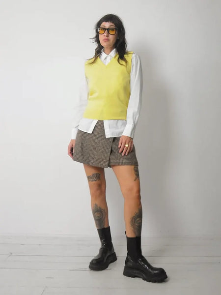 1970's Butter Yellow Lambswool Sweater Vest